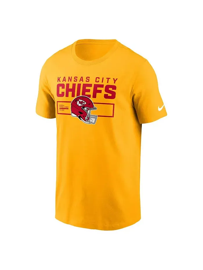 Мужская футболка Kansas City Chiefs Primetime Helmet Essential золотистого цвета Nike — изображение 3 из 3