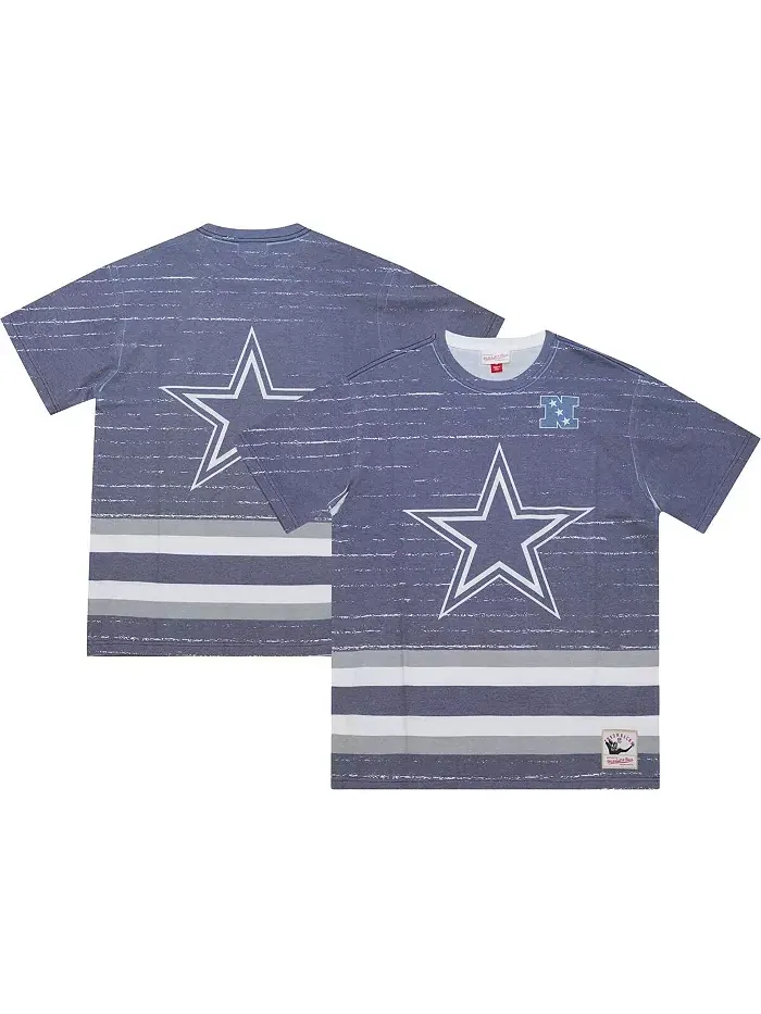 Мужская футболка Dallas Cowboys Jumbotron 3.0 цвета navy Mitchell & Ness — изображение 1 из 2