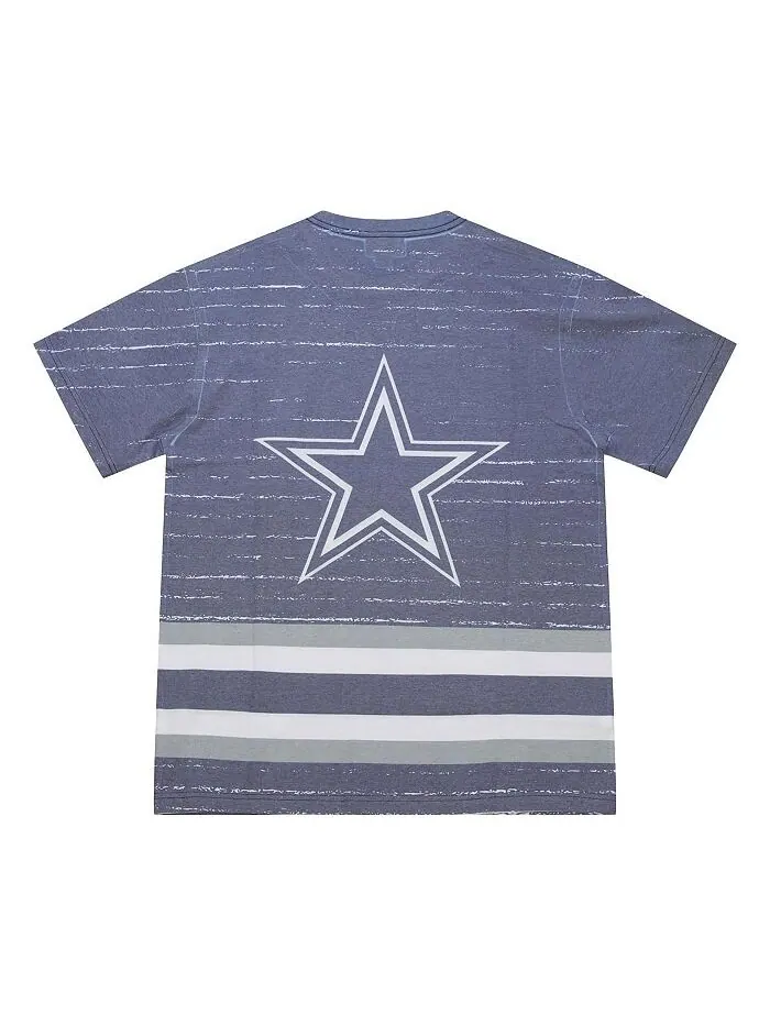 Мужская темно-синяя футболка Dallas Cowboys Jumbotron 3.0 Mitchell & Ness — изображение 2 из 2, темно-синий