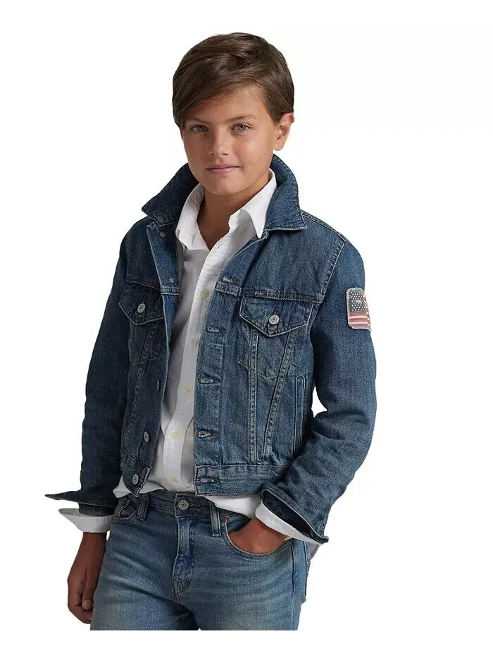 Джинсовая хлопковая куртка для мальчиков Big Boys Polo Ralph Lauren