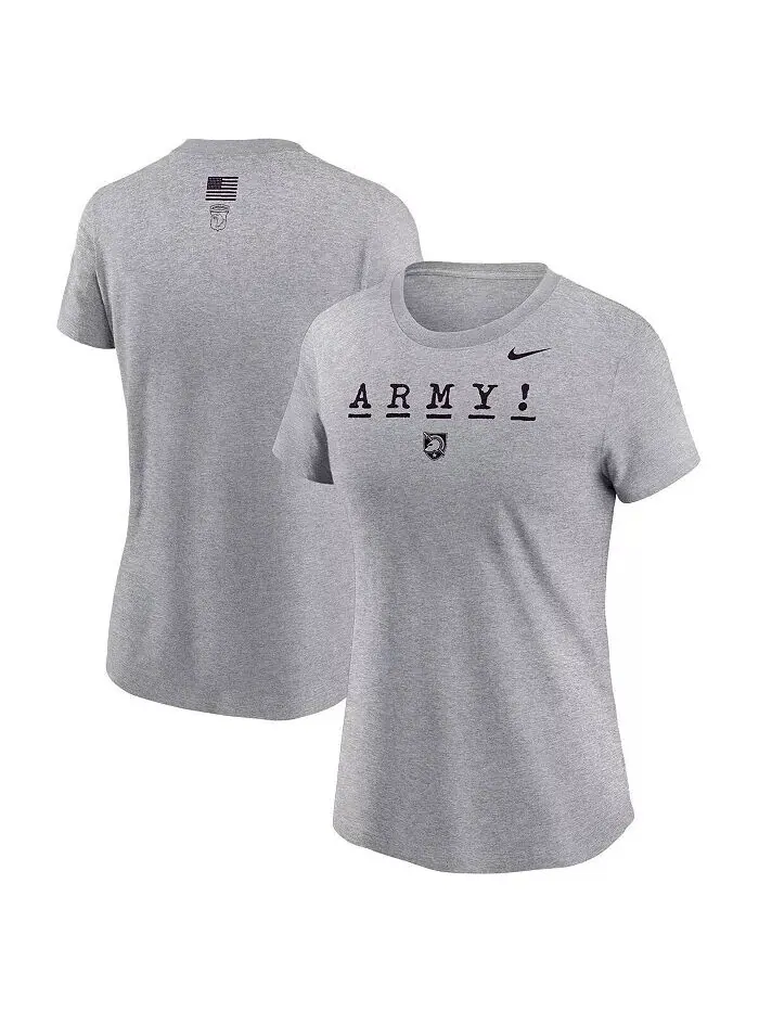 Женская серая армейская футболка Black Knights 2024 Rivalry Collection Army Nike — изображение 1 из 3