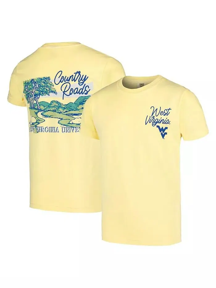 Футболка Big Boys and Girls Gold West Virginia Mountaineers Hyperlocal Comfort Colors Image One — изображение 1 из 3
