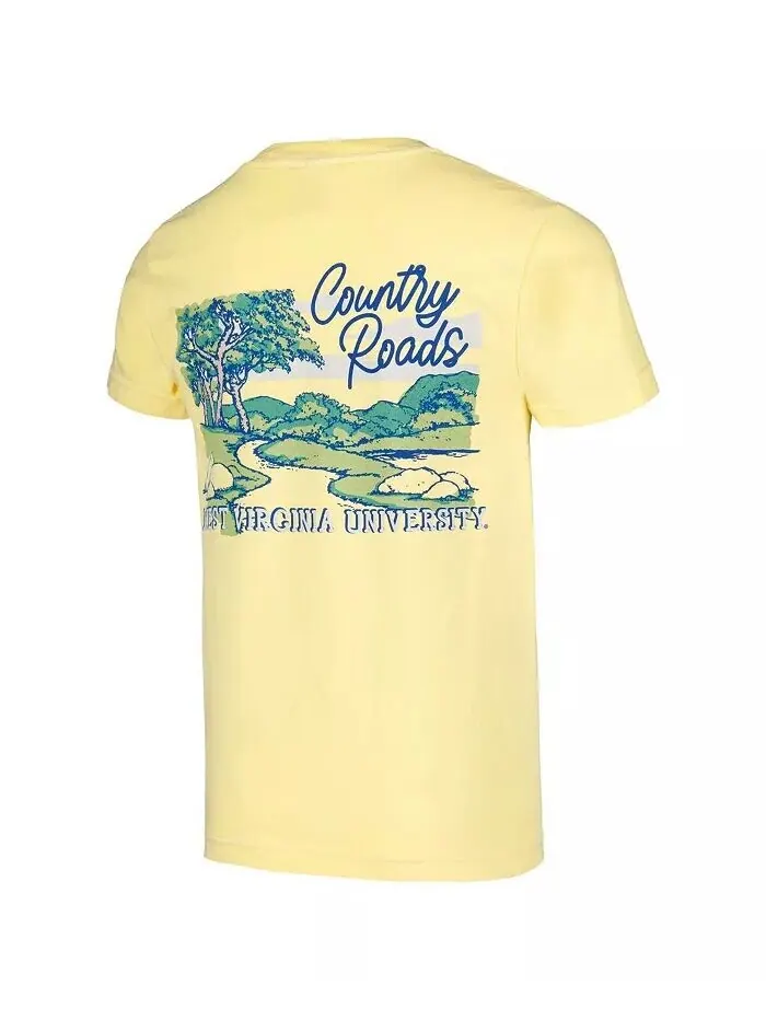Футболка Big Boys and Girls Gold West Virginia Mountaineers Hyperlocal Comfort Colors Image One — изображение 2 из 3