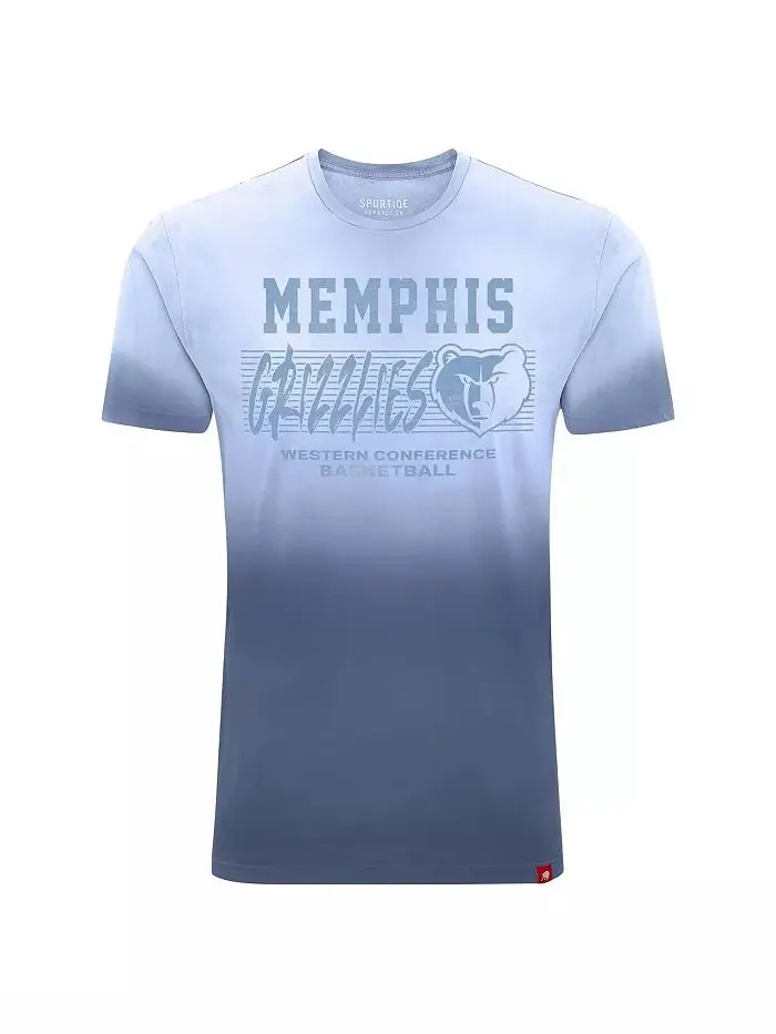 Футболка Navy Memphis Grizzlies Bingham Sun-Fade для мужчин и женщин Sportiqe — изображение 3 из 3