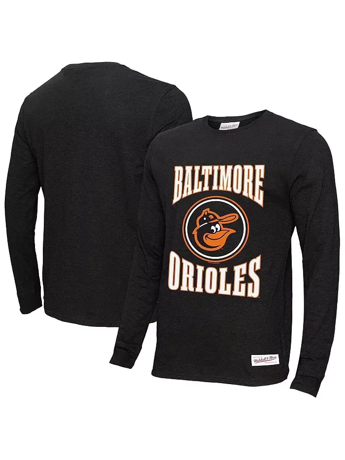 Мужская черная футболка с длинным рукавом Baltimore Orioles с арочным логотипом, выполненная из — изображение 1 из 3