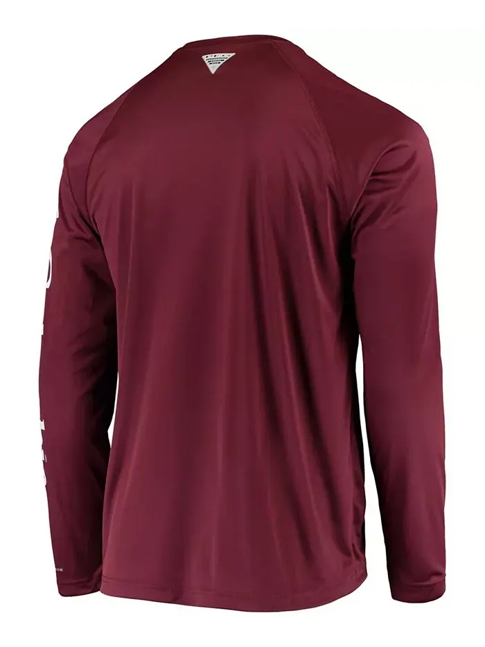 Мужская футболка с длинным рукавом PFG Maroon Texas A&M Aggies Terminal Tackle Omni-Shade Columbia — изображение 2 из 3