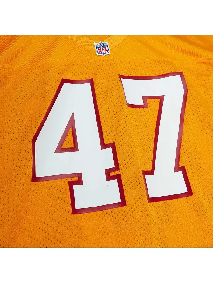 Мужская аутентичная футболка John Lynch Orange Tampa Bay Buccaneers 1993 Mitchell & Ness — изображение 2 из 4