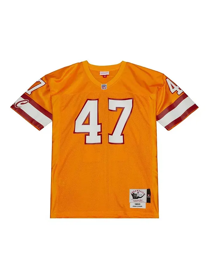 Мужская аутентичная футболка John Lynch Orange Tampa Bay Buccaneers 1993 Mitchell & Ness — изображение 4 из 4