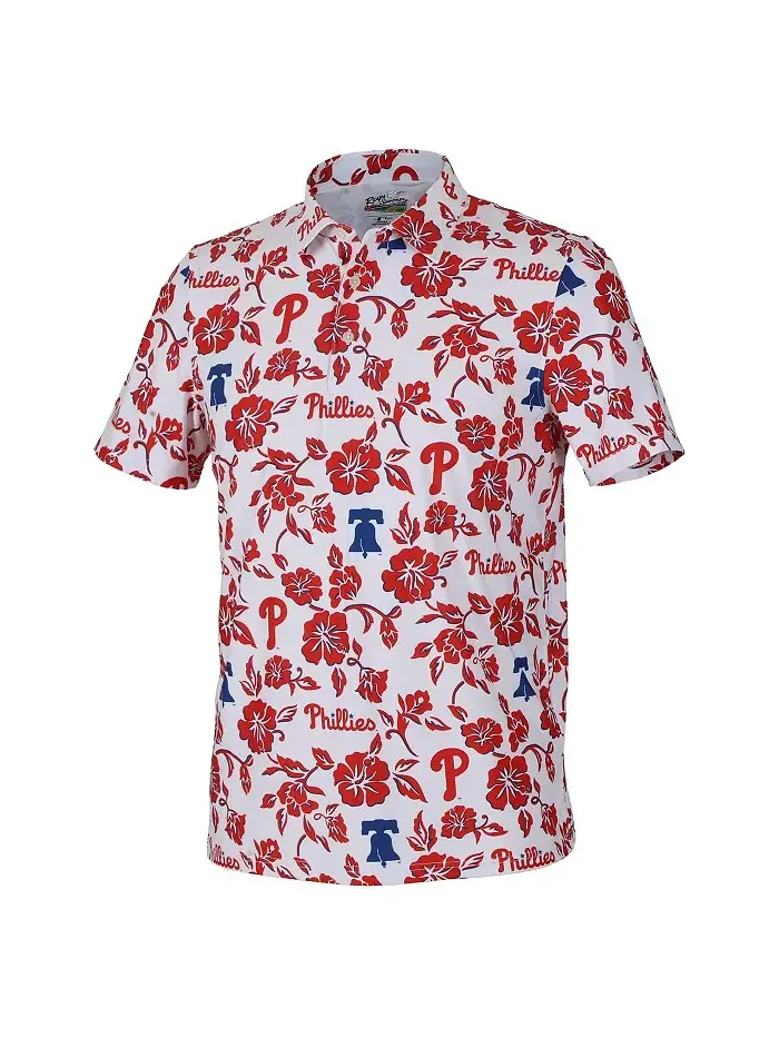 Мужская белая поло Philadelphia Phillies Pua Performance Reyn Spooner — изображение 2 из 3