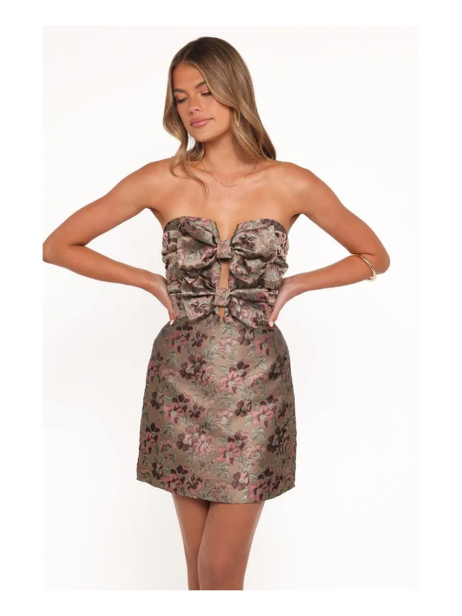 Женское мини-платье Jinny с длинными рукавами Petal and Pup, Bronze floral — изображение 1 из 4