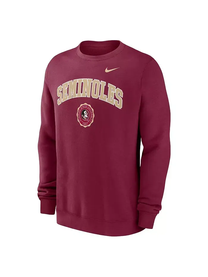 Мужская толстовка с капюшоном Garnet Florida State Seminoles с арочной эмблемой Nike — изображение 2 из 3