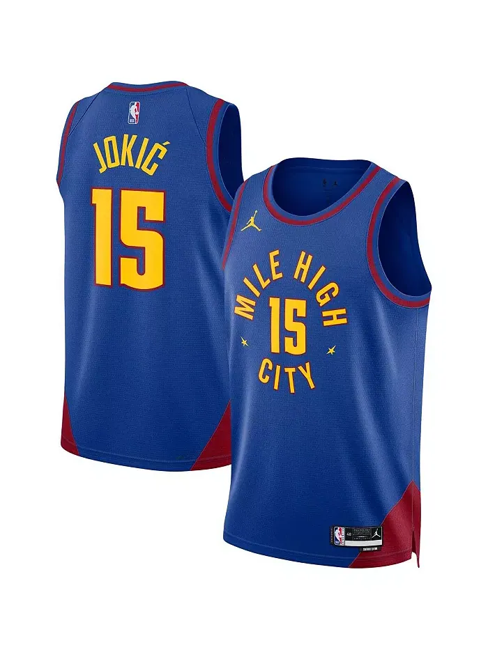Мужская и женская баскетбольная майка Jordan Nikola Jokic в стиле Swingman, расцветка Denver — изображение 1 из 3