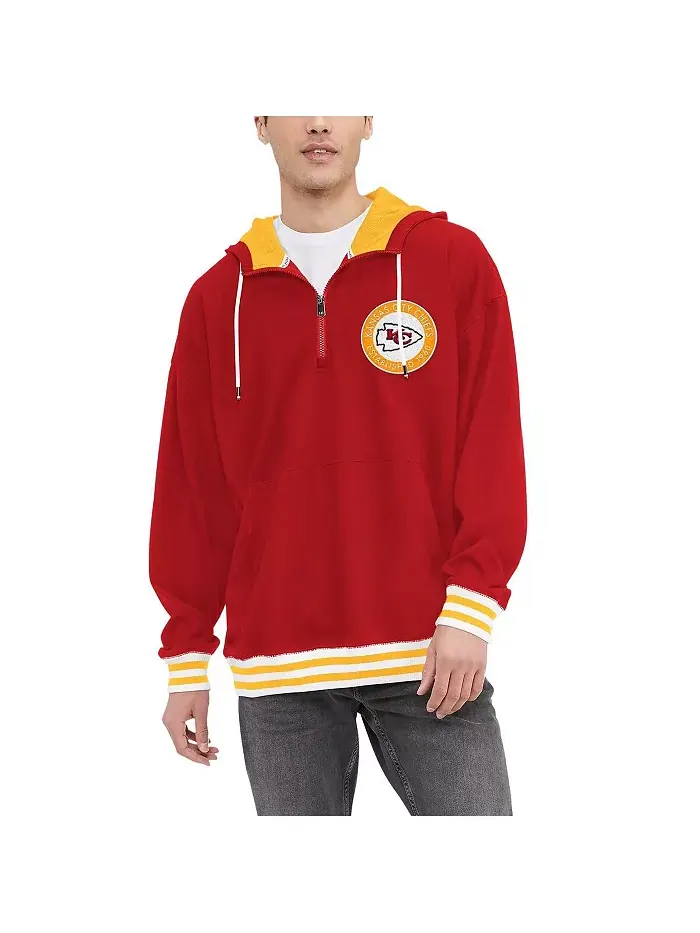 Мужская красная толстовка Aaron с молнией на четверть Kansas City Chiefs Tommy Hilfiger — изображение 1 из 3