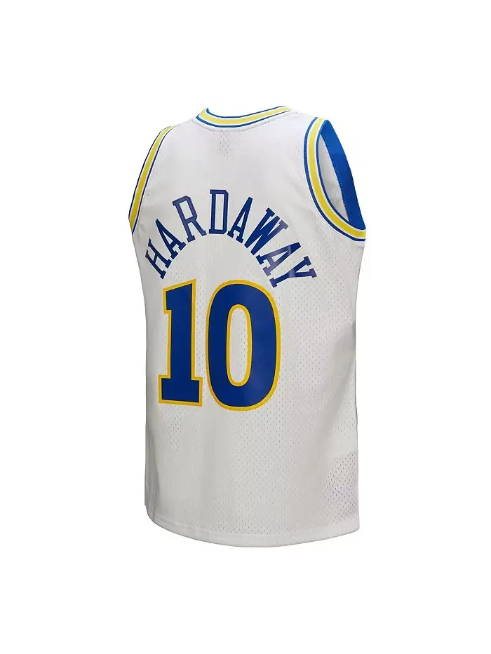 Мужская майка Tim Hardaway White Golden State Warriors Hardwood Classics 1990/91 Swingman Mitchell — изображение 4 из 5