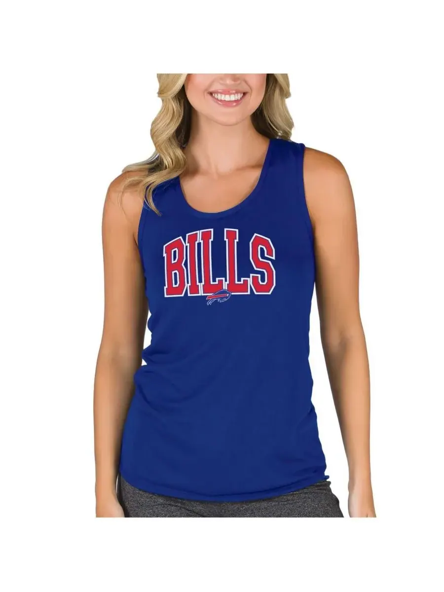 Женская майка-борцовка Royal Buffalo Bills Marathon Racer с открытой спиной Concepts Sport — изображение 1 из 1, королевский
