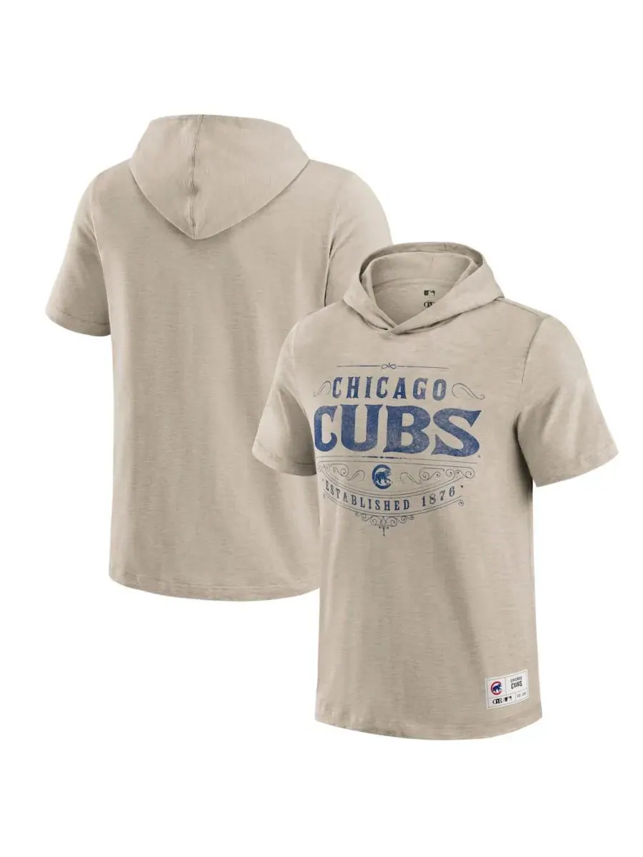 Fanatics Мужская футболка с капюшоном Darius Rucker Collection Chicago Cubs бежевого цвета — изображение 1 из 3, бежевый