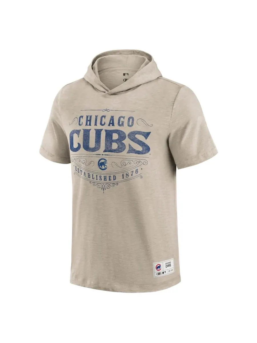 Fanatics Мужская футболка с капюшоном Darius Rucker Collection Chicago Cubs бежевого цвета — изображение 2 из 3, бежевый