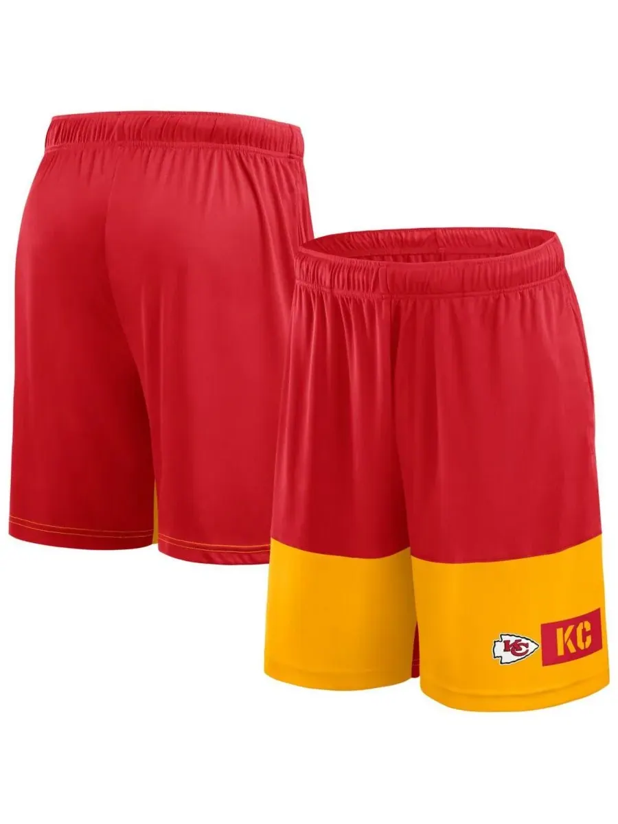 Fanatics Мужские красно-золотые шорты Kansas City Chiefs Big Tall Best of the Best Performance — изображение 1 из 3