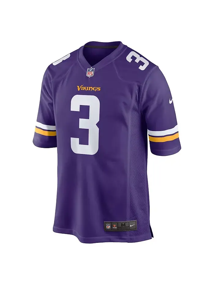 Мужская футболка Jordan Addison Purple Minnesota Vikings выбор в первом раунде драфта НФЛ 2023 Nike — изображение 2 из 3