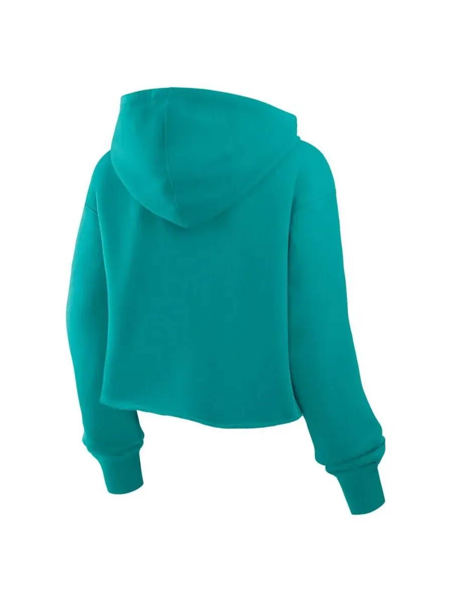 Женская укороченная толстовка Aqua Miami Dolphins Oversized Hometown Heritage Fanatics — изображение 3 из 3, голубой