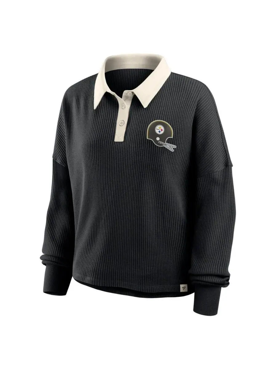 Fanatics Женская черная термофутболка с длинным рукавом Pittsburgh Steelers Oversized Hometown — изображение 2 из 3, черный