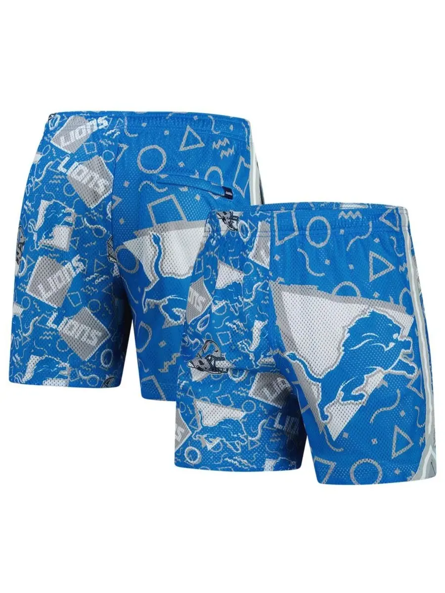 Chubbies Мужские синие сетчатые шорты с символикой команды Detroit Lions — изображение 1 из 3, синий