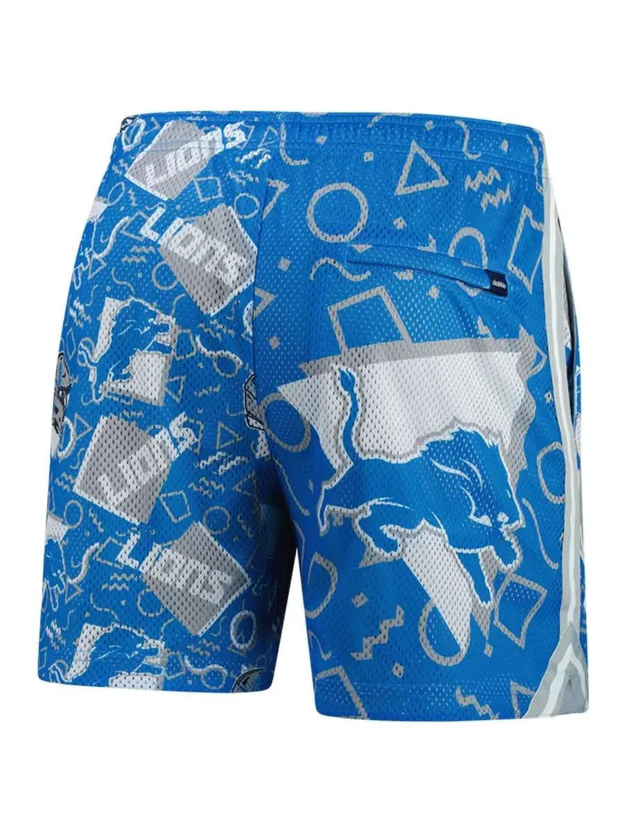 Chubbies Мужские синие сетчатые шорты с символикой команды Detroit Lions — изображение 2 из 3, синий