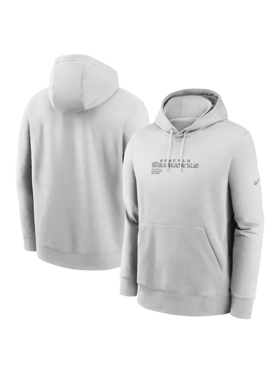 Nike Мужская серая толстовка Seattle Seahawks Edge Pack French Terry Club Pullover Hoodie — изображение 1 из 3, серый