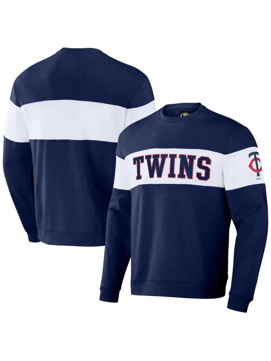Fanatics Мужская толстовка Darius Rucker Collection от Navy Minnesota Twins в полоску — изображение 1 из 3, темно-синий
