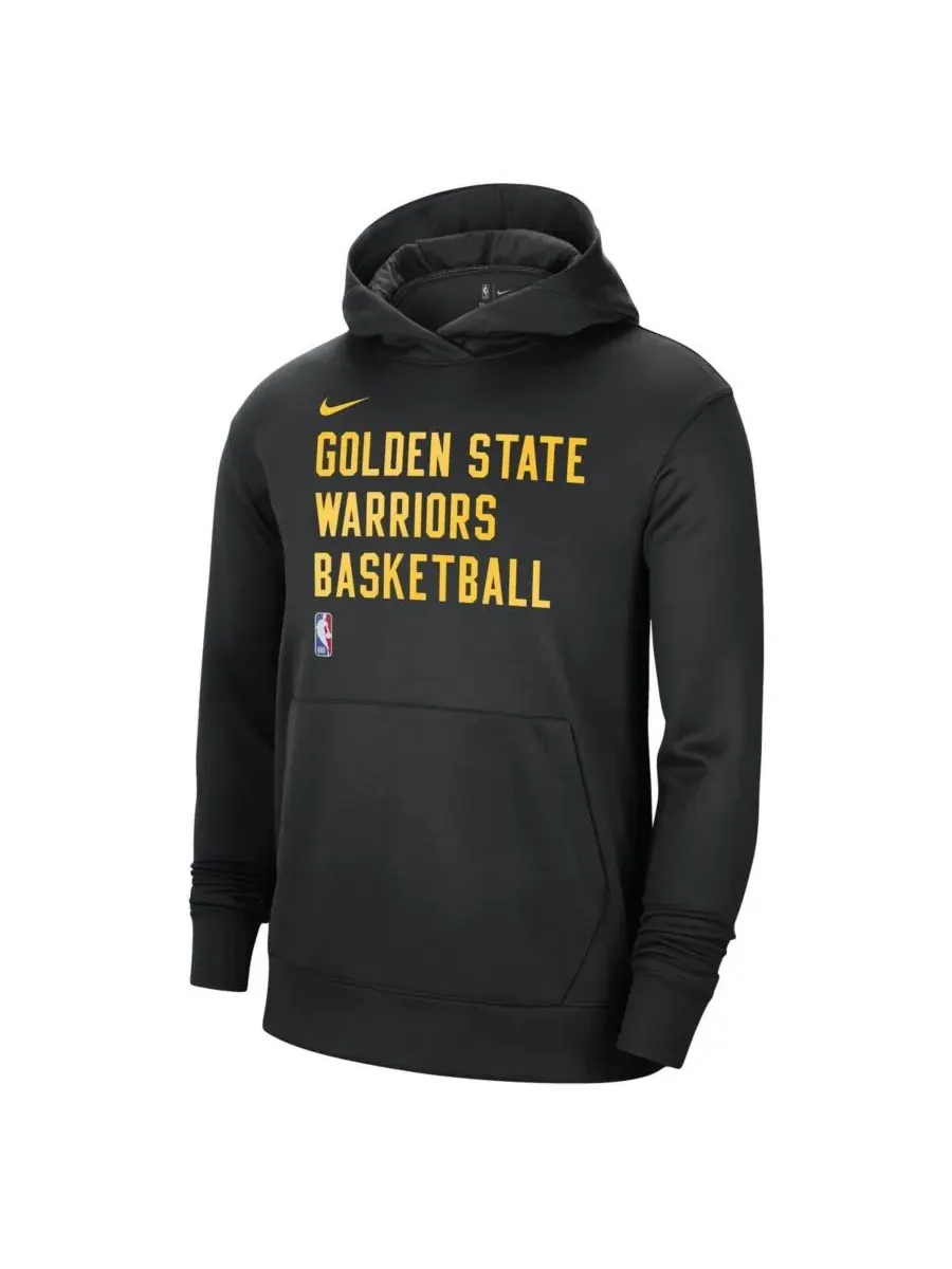 Nike Мужская и женская черная толстовка с капюшоном Golden State Warriors 2023/24 Performance — изображение 2 из 3, черный