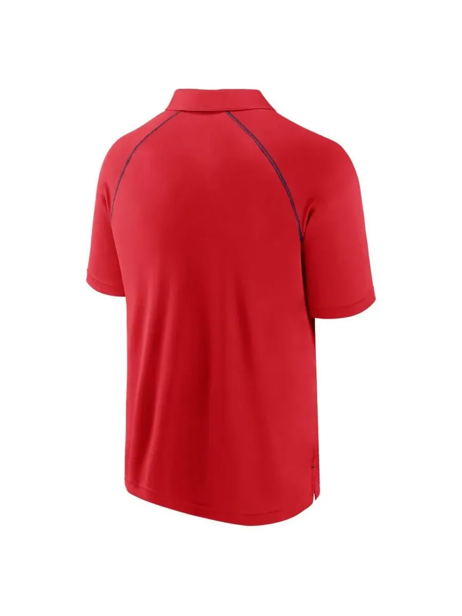 Fanatics Мужская красная рубашка-поло Los Angeles Angels Strong Alone с рукавами реглан — изображение 3 из 3, красный