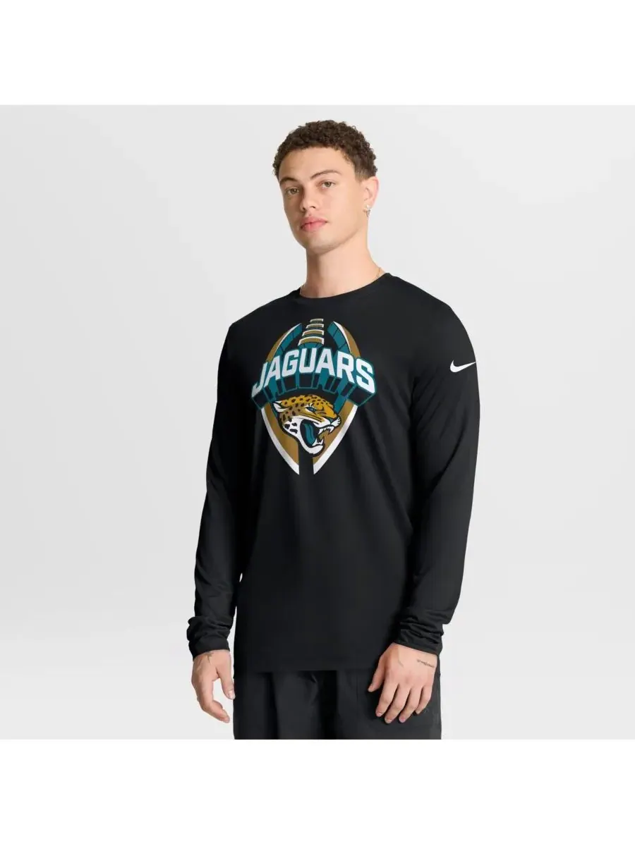 Nike Мужская черная футболка с длинным рукавом Jacksonville Jaguars Primetime Legend Icon — изображение 1 из 5, черный