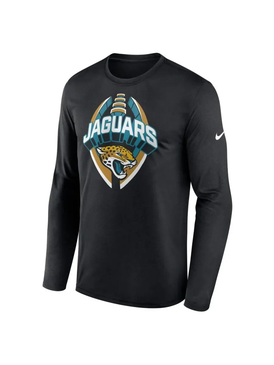 Nike Мужская черная футболка с длинным рукавом Jacksonville Jaguars Primetime Legend Icon — изображение 4 из 5, черный