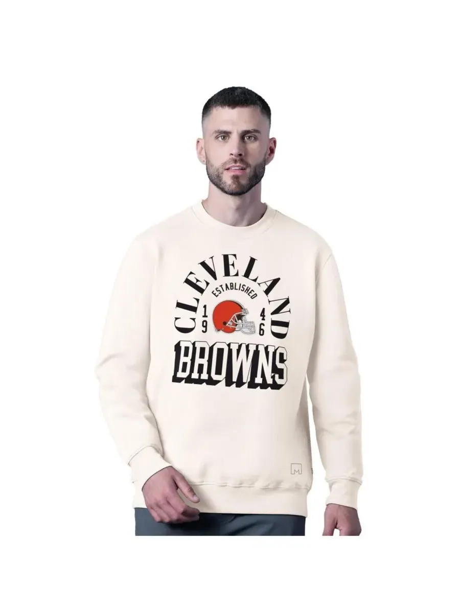 MSX by Michael Strahan Мужская белая толстовка Cleveland Browns Whiteout Tri-Blend — изображение 1 из 3, белый