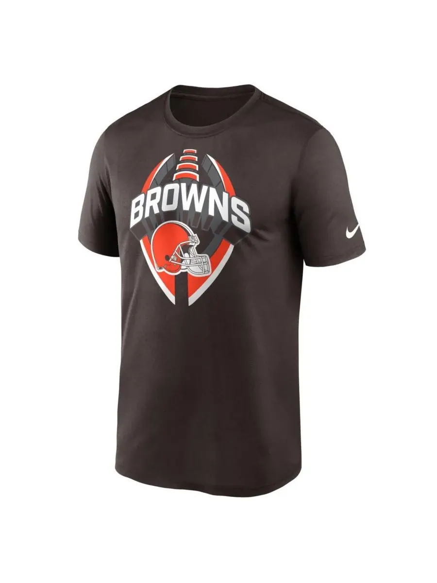 Nike Мужская коричневая футболка Cleveland Browns Legend Icon Performance — изображение 2 из 3, коричневый