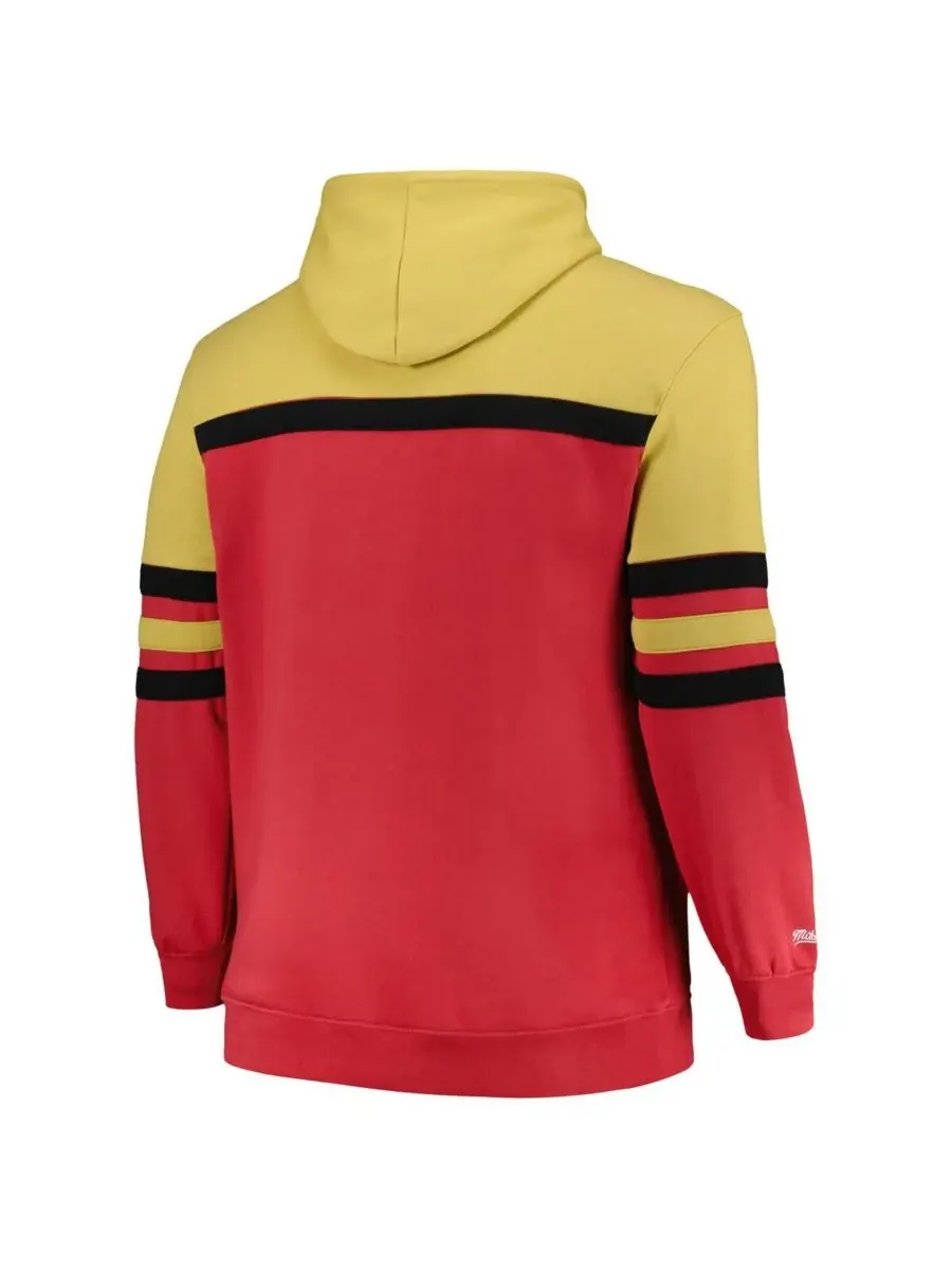 Mitchell & Ness Мужская красная толстовка с капюшоном Chicago Bulls Big Tall Hardwood Classics Head — изображение 3 из 3