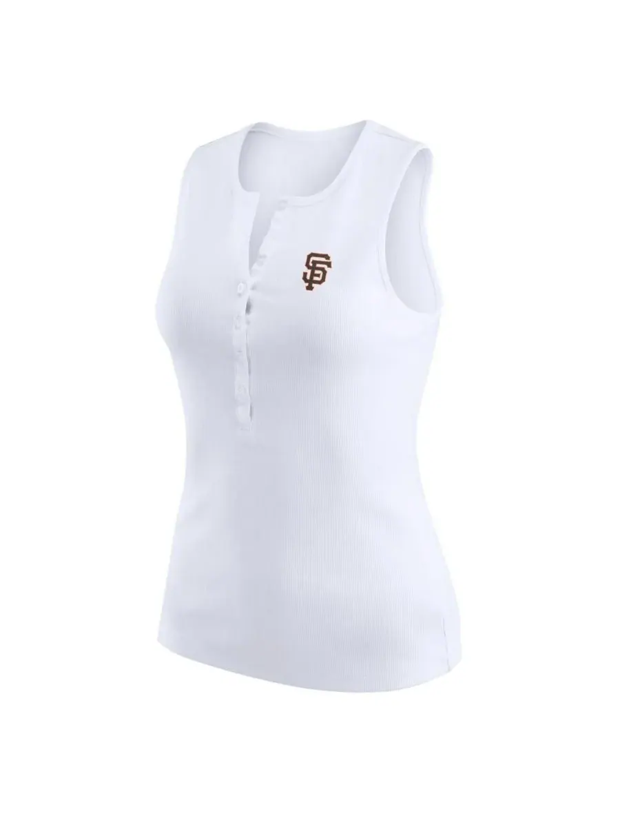 WEAR by Erin Andrews Женская белая трикотажная майка-поло San Francisco Giants — изображение 2 из 3, белый
