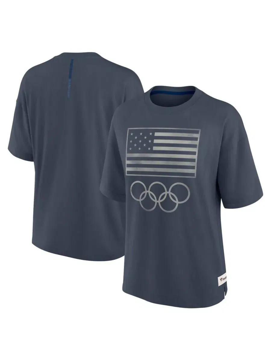 Женская футболка Fanatics Navy Team USA Raw Edge Elements — изображение 1 из 4, темно-синий