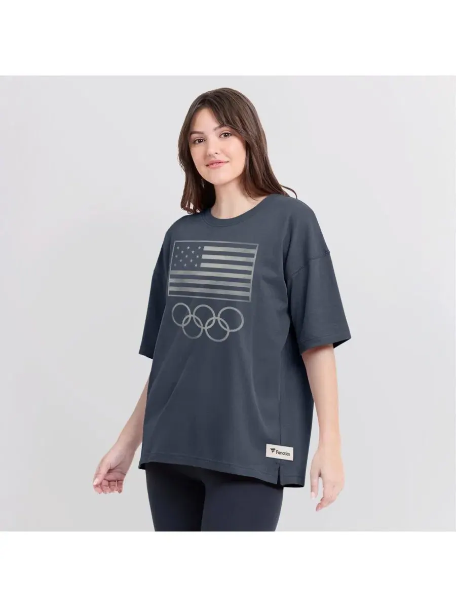 Женская футболка Fanatics Navy Team USA Raw Edge Elements — изображение 4 из 4, темно-синий