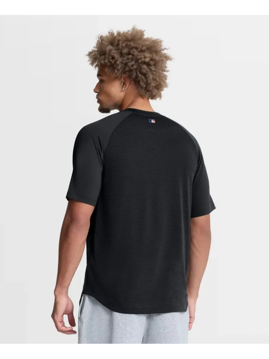 Мужская черная футболка-реглан Dri-FIT из аутентичной коллекции New York Mets для тренировок перед — изображение 5 из 5