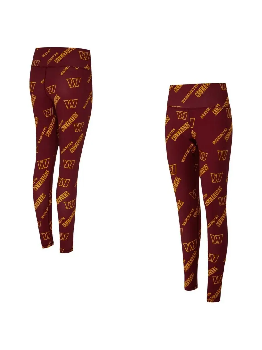 Concepts Sport Женские леггинсы бордового цвета с мозаичным принтом Washington Commanders — изображение 1 из 3, бордовый