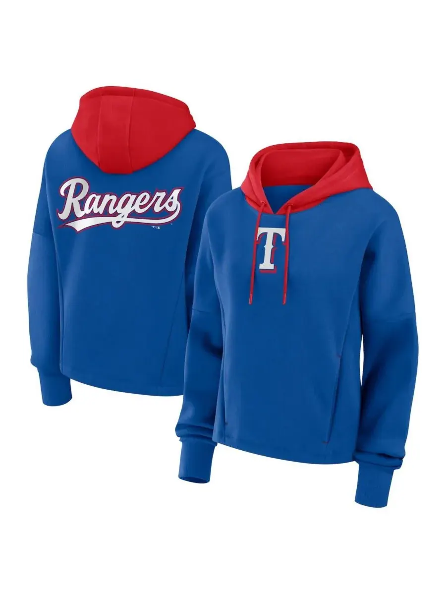 Женская толстовка с капюшоном Royal Texas Rangers Oversized Legacy Favorite Spectator Pullover — изображение 1 из 3