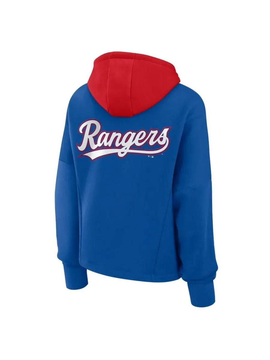 Женская толстовка с капюшоном Royal Texas Rangers Oversized Legacy Favorite Spectator Pullover — изображение 3 из 3