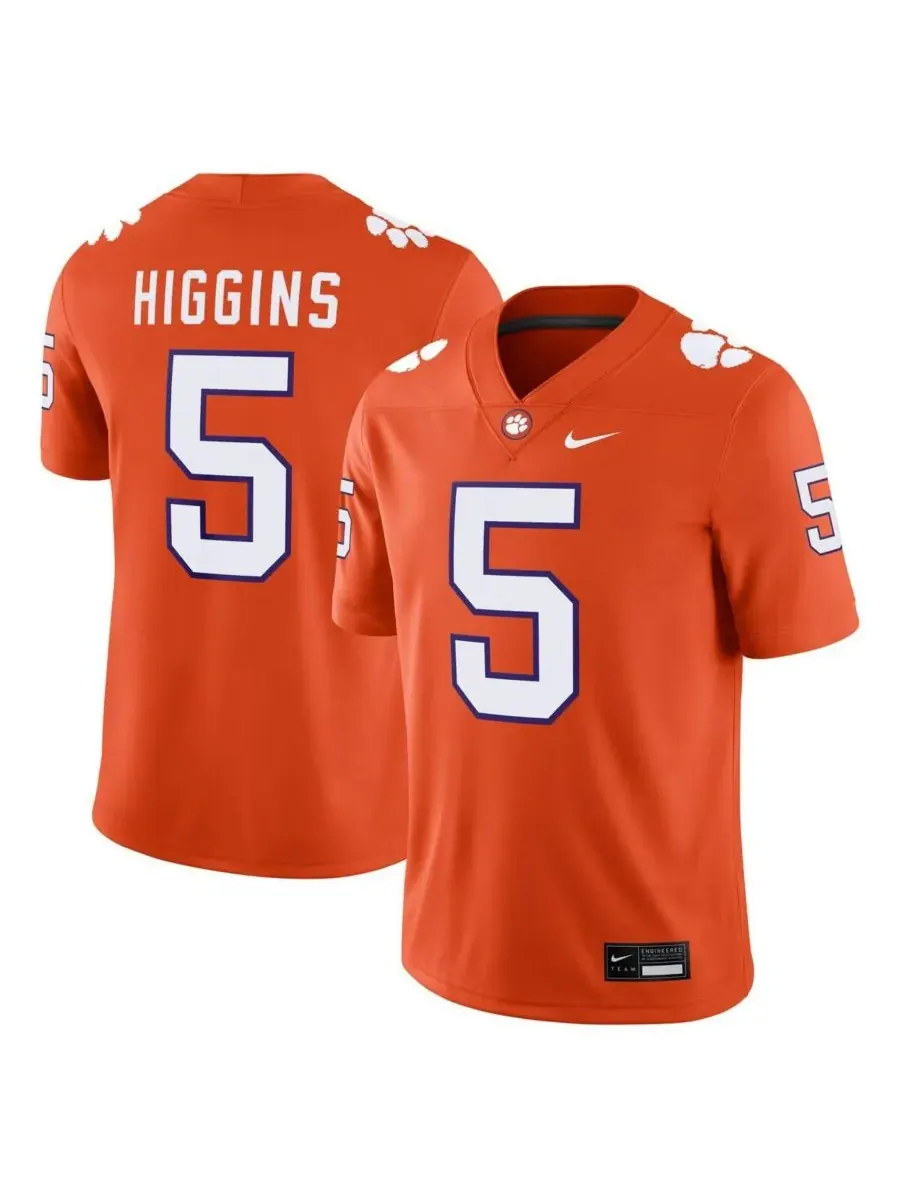 Nike Мужская футболка Higgins Orange Clemson Tigers, игровая майка игрока — изображение 1 из 3, оранжевый