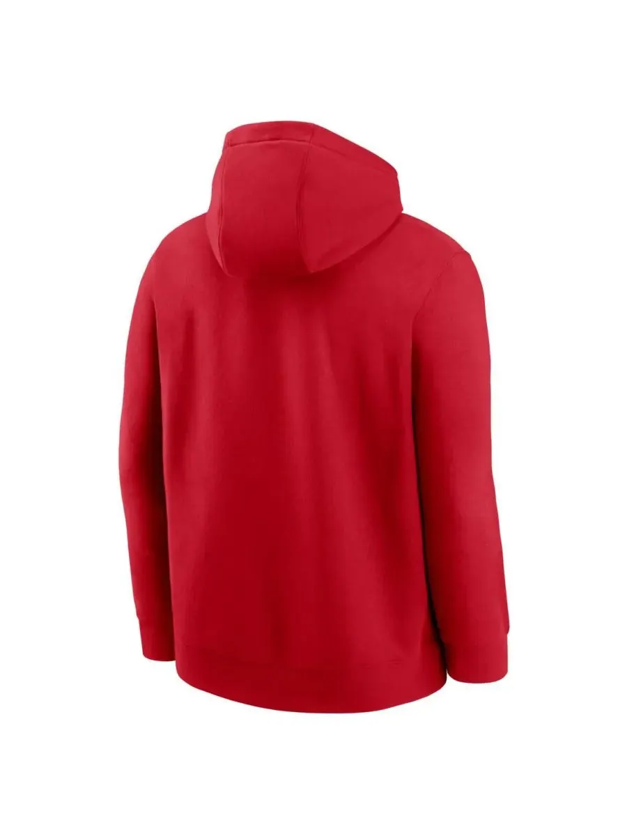 Nike Мужская красная толстовка с капюшоном Cincinnati Reds Cooperstown Collection Logo Club — изображение 3 из 3, красный