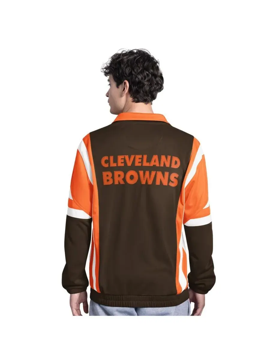 Starter Мужская коричневая спортивная куртка на молнии с логотипом Cleveland Browns Contender — изображение 2 из 2