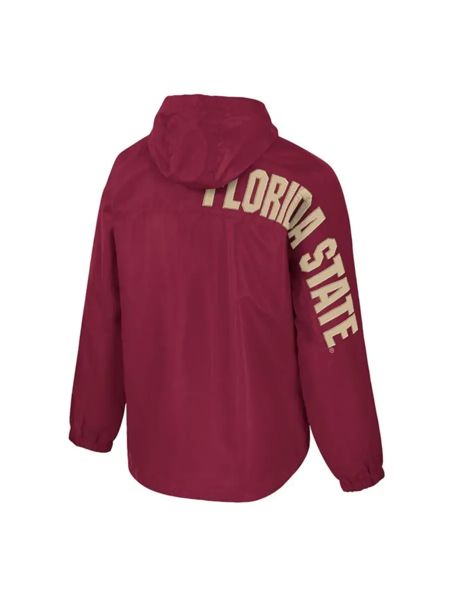 Мужская куртка-анорак Garnet Florida State Seminoles Reloaded с половинной молнией Colosseum — изображение 2 из 3, гранат