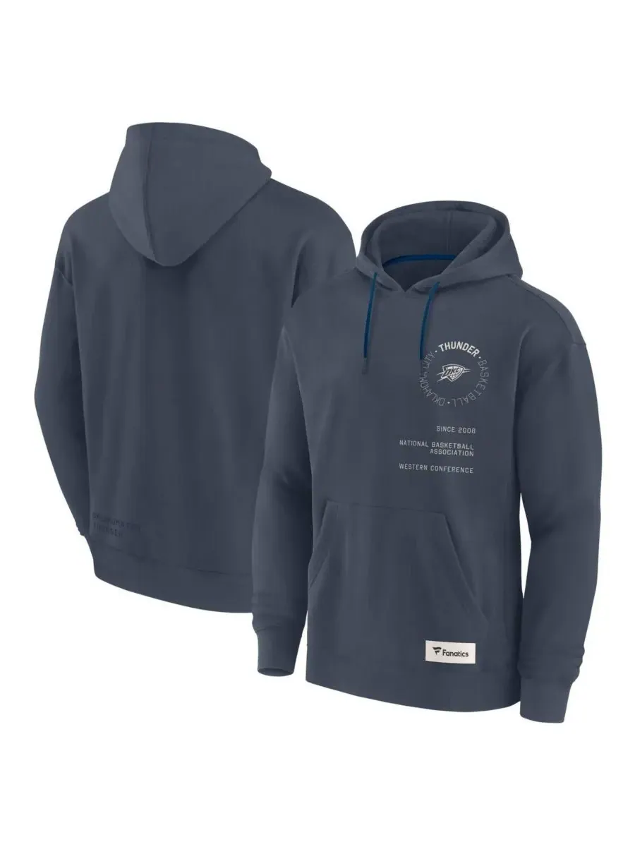 Fanatics Мужская синяя толстовка Oklahoma City Thunder Future Ground Info Elements Premium Pullover — изображение 1 из 3