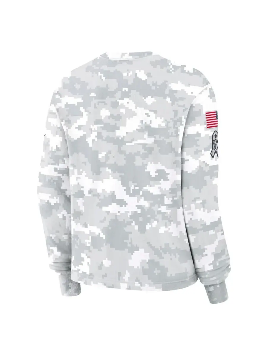 Nike Женская футболка с длинными рукавами в арктическом камуфляже New York Jets 2024 Salute To — изображение 3 из 3