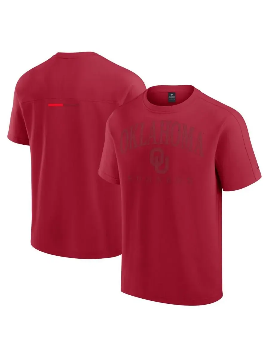 Fanatics Мужская футболка Oklahoma Sooners Flex Tri-Blend цвета малиновой ткани — изображение 1 из 3, красный